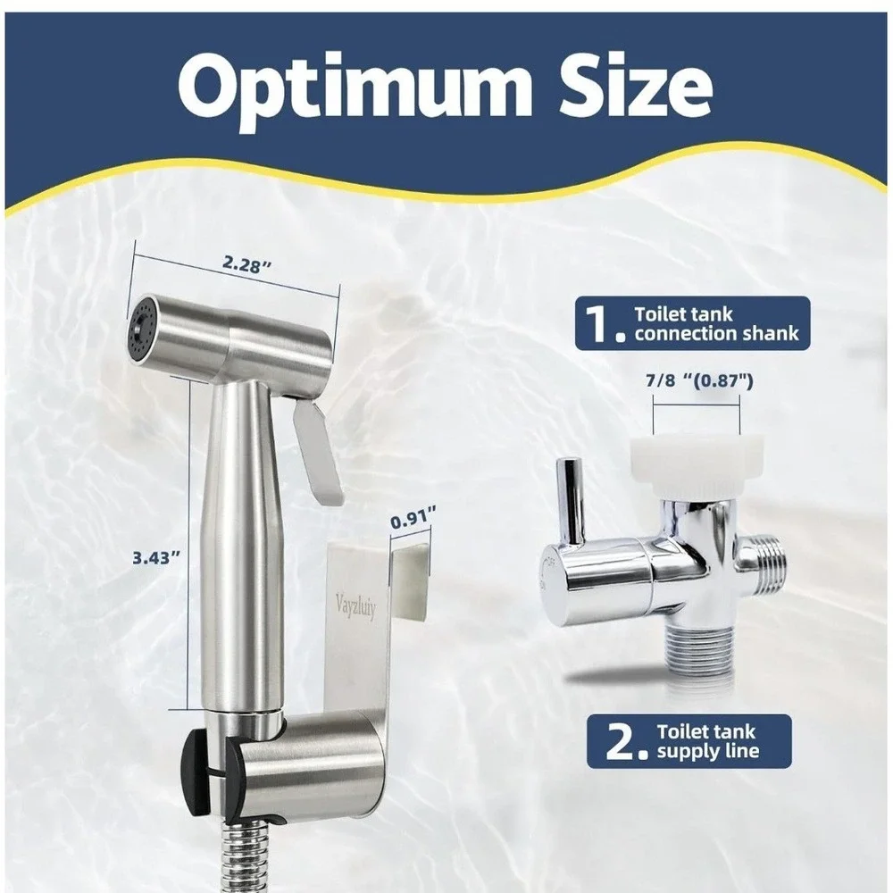Vayzluiy Handheld Toilet Bidet Sprayer for Toilet-Adjustable‎ Water Pressure